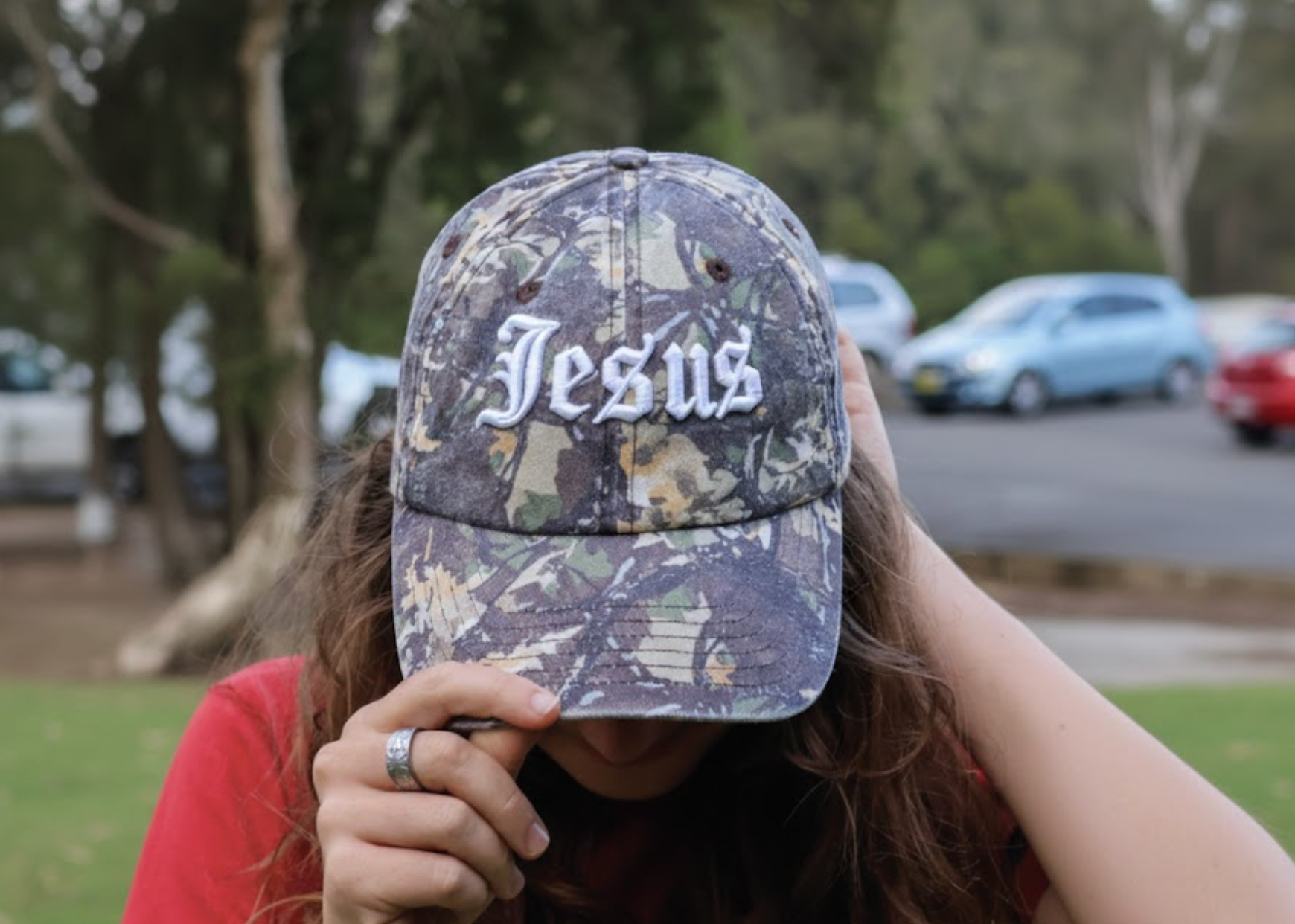 Jesus - Camo DAD Hat.